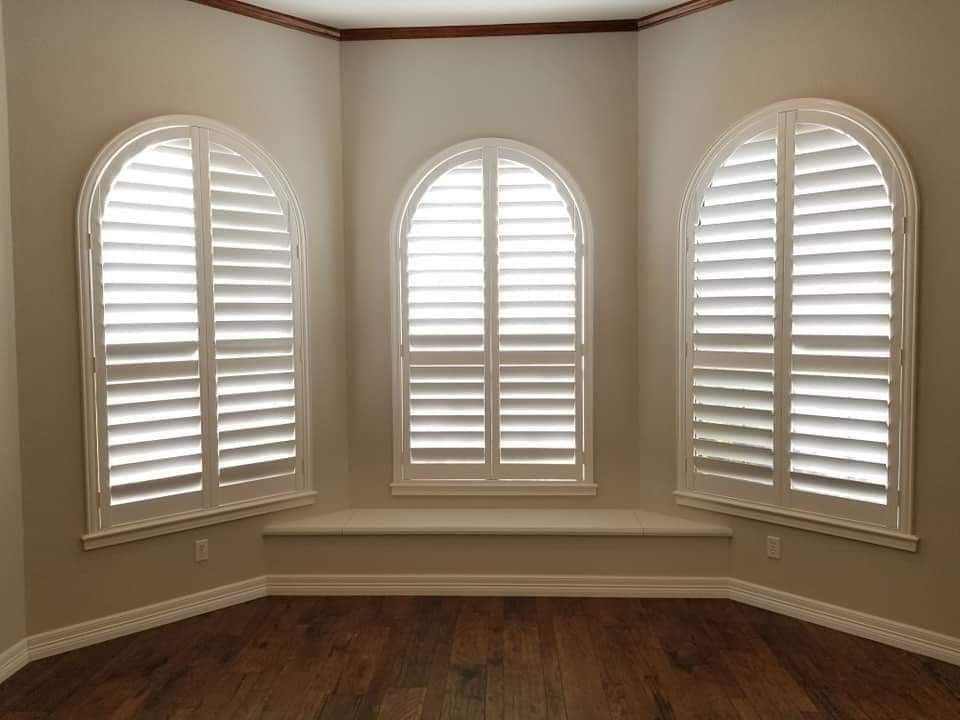 Custom plantation shutters specialty shape - A&Q Custom Shutters Orlando