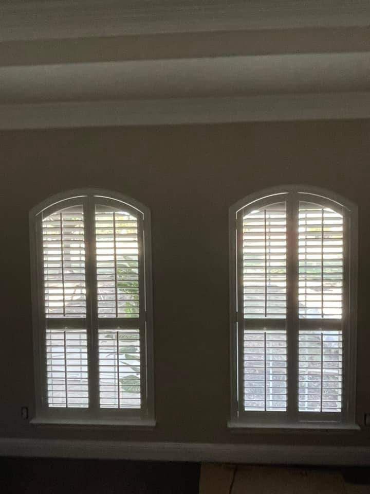 Custom plantation shutters specialty shape - A&Q Custom Shutters Orlando